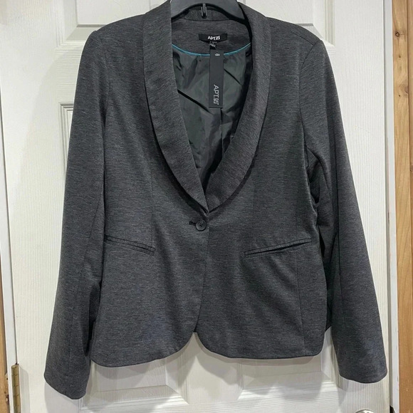 Apt 9 Dark Grey Charcoal Blazer Size Large Fully Lined NWT - Picture 1 of 7